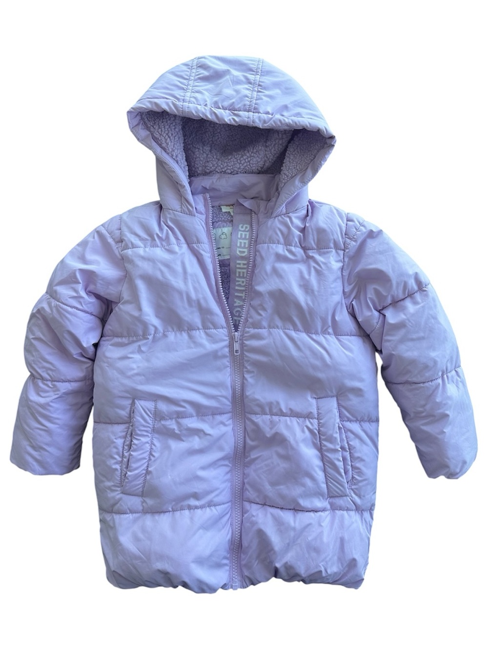 Seed Heritage Purple Light Winter Teddy Jacket Coat Girls Size 6